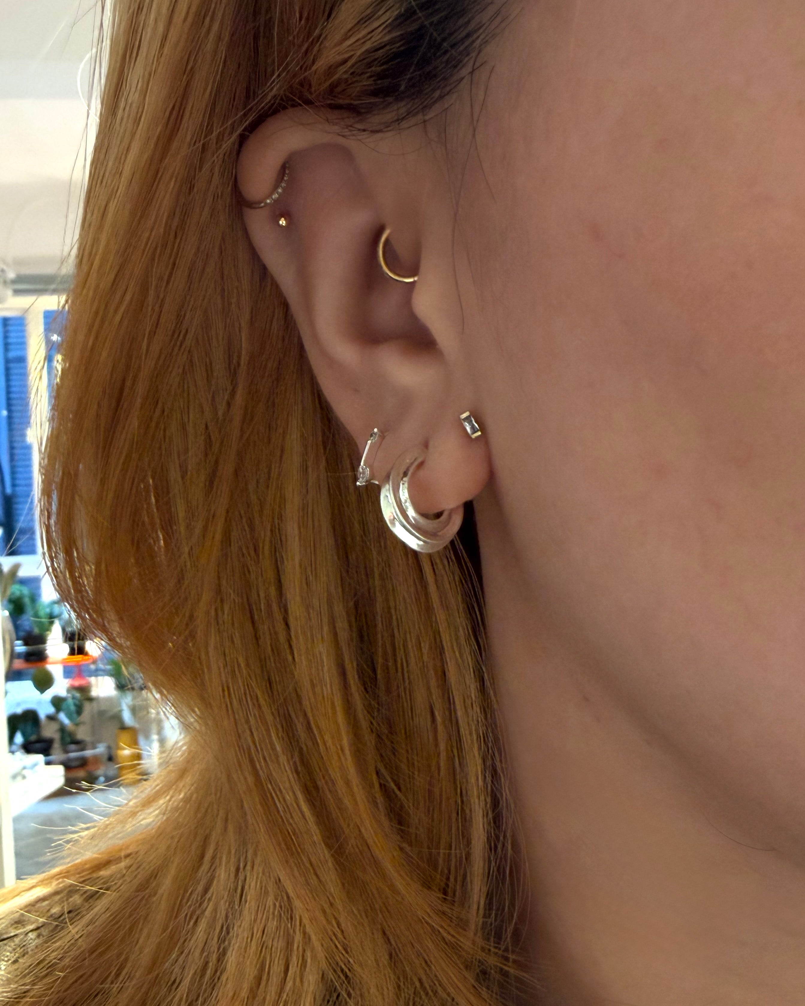 C-shape Brass Earrings