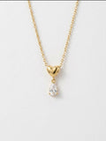 Beloved drop brass necklace