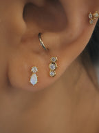 Triple cz silver925 ball back piercing (1pc)