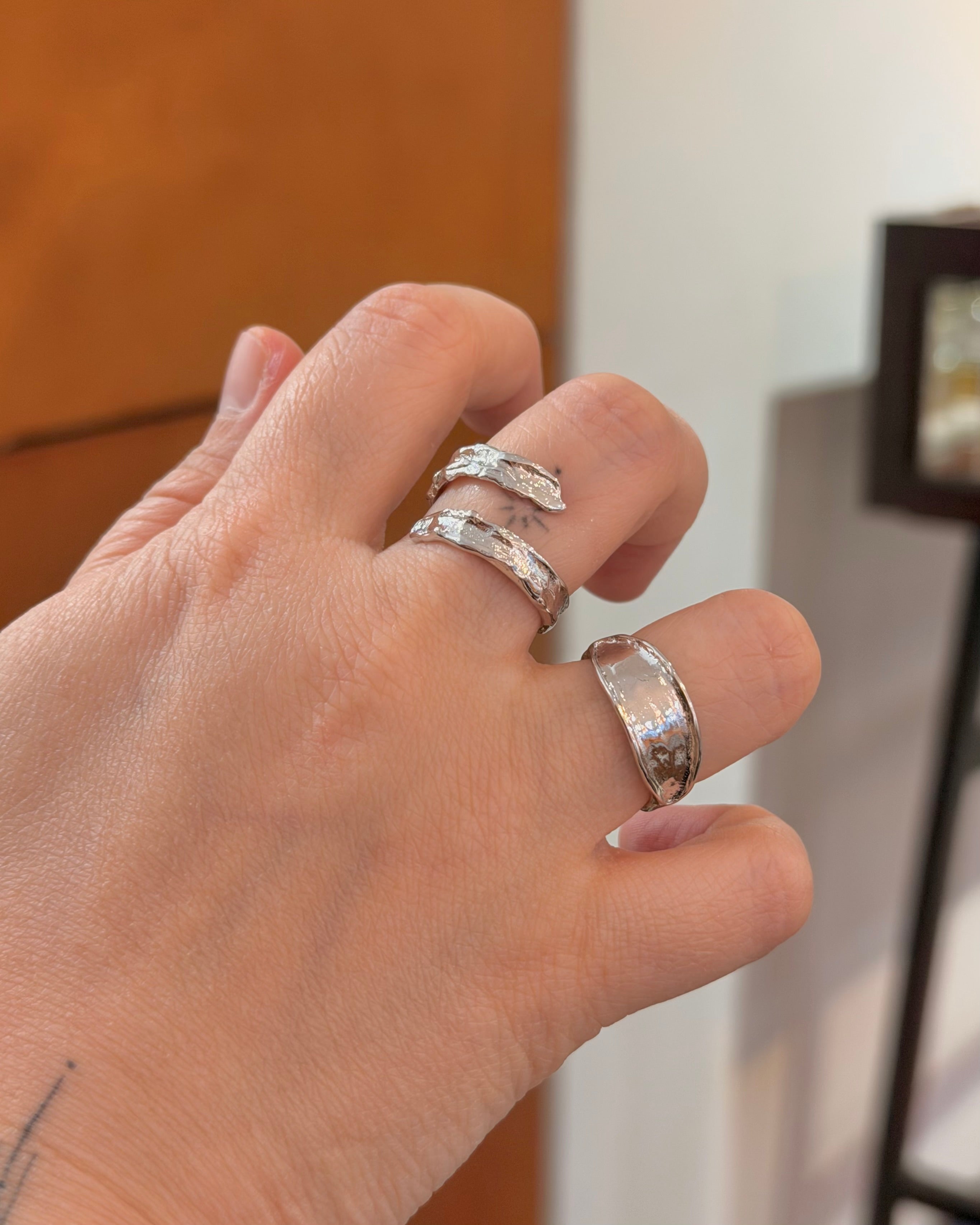 Irregular Contour Brass Ring