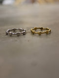 Heart link stainless steel ring