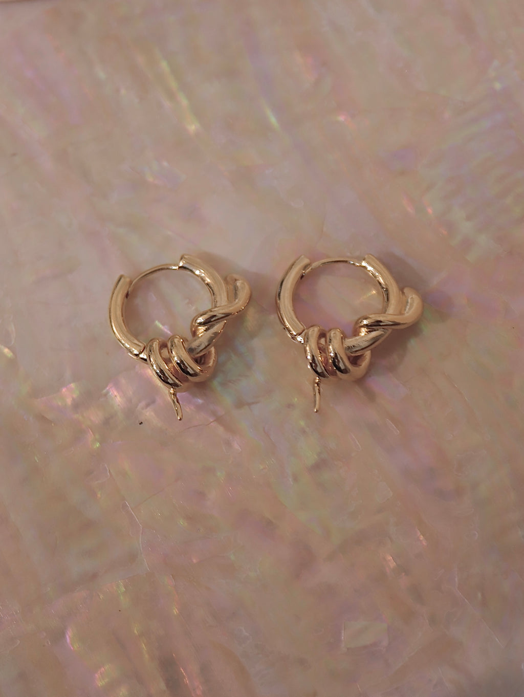 Snake wrap hoop earrings