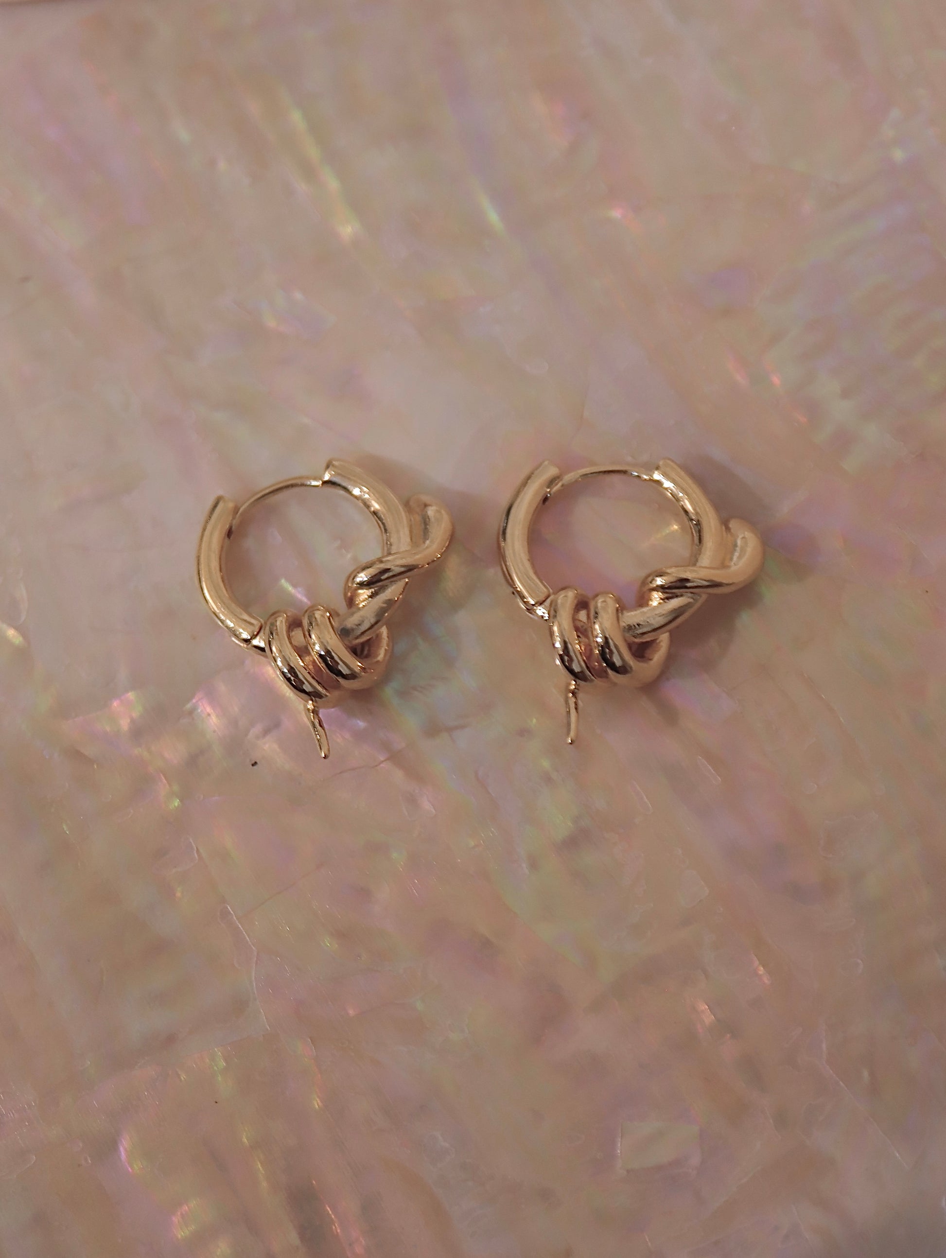 Snake wrap hoop earrings