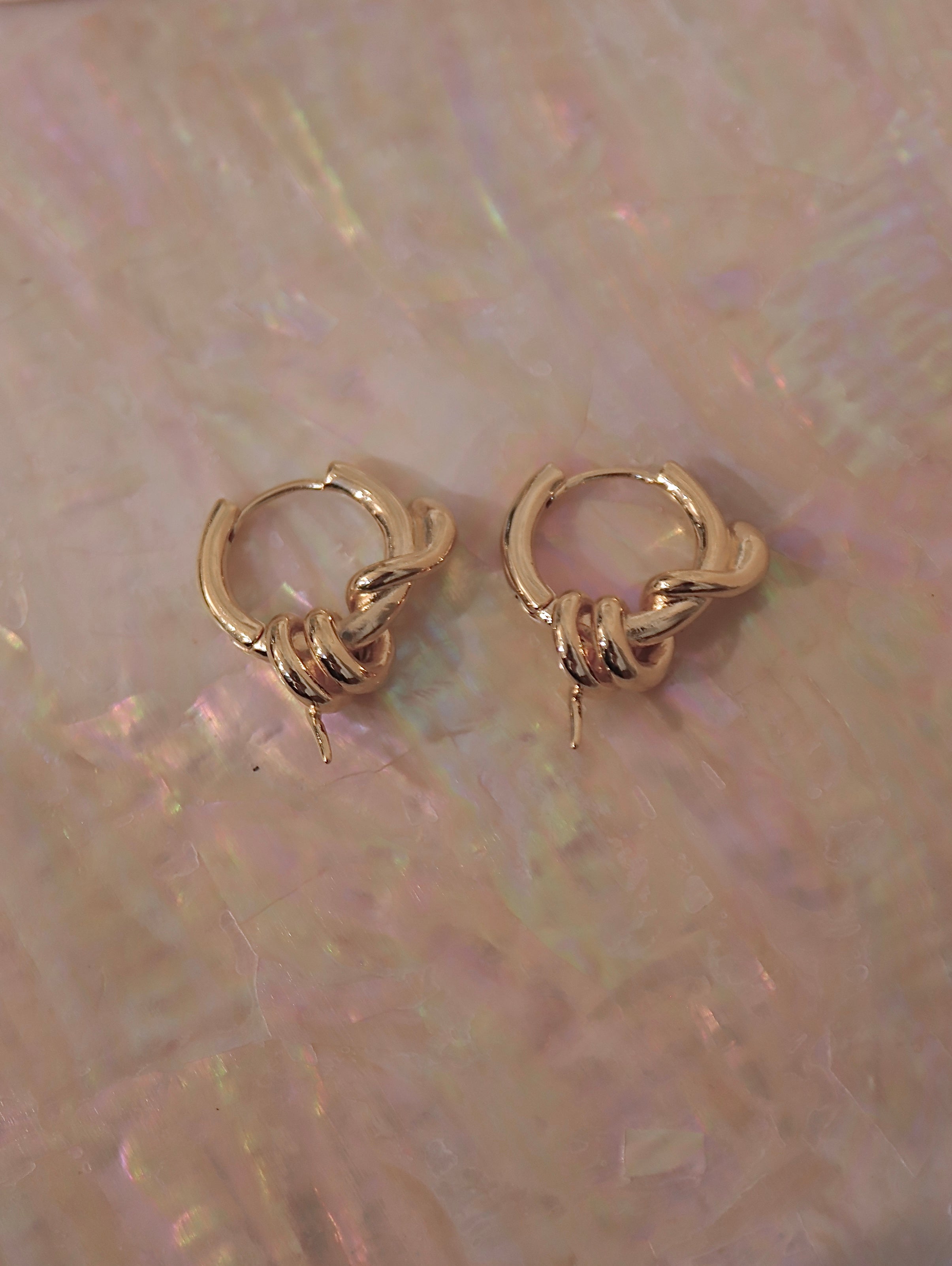 Snake wrap hoop earrings