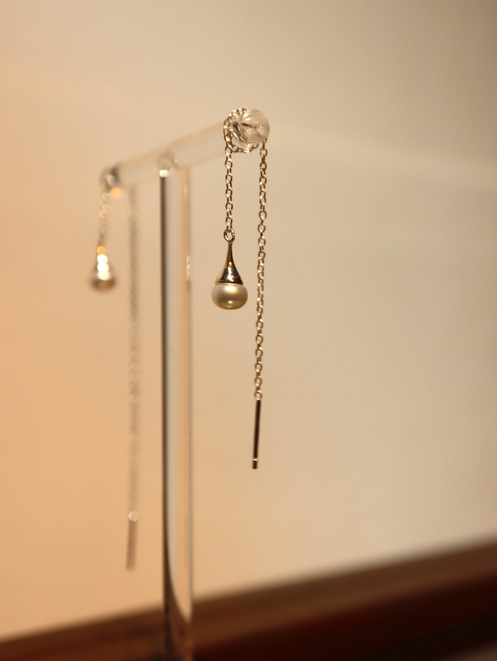 Long drop 925 silver earrings