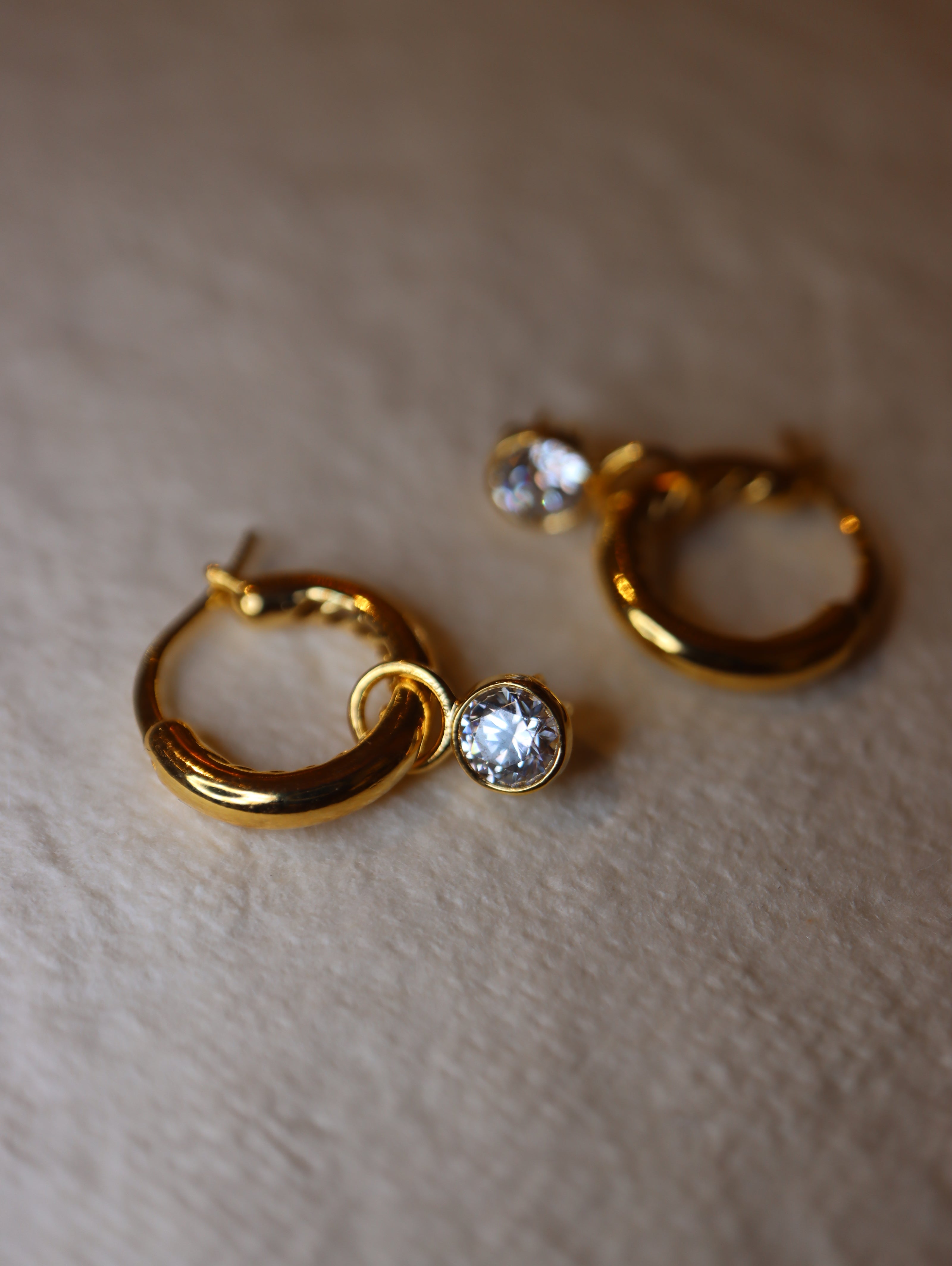 925 silver Premium CZ hoop earrings