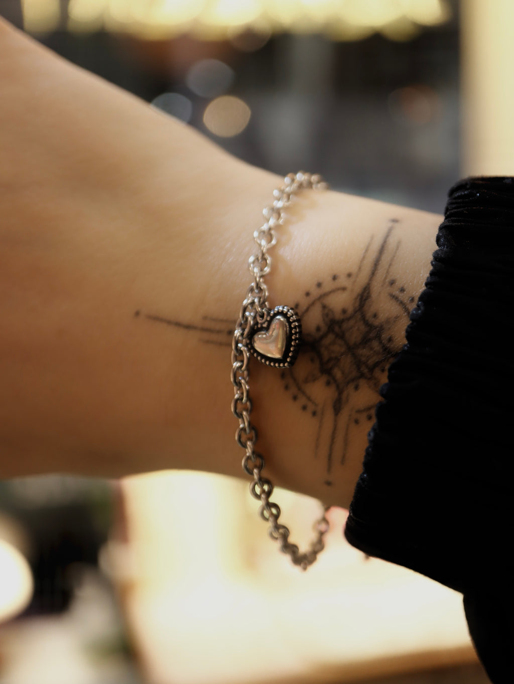 Chain pendant heart stainless steel bracelet