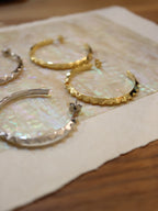 Pyramid-Studded hoop earrings