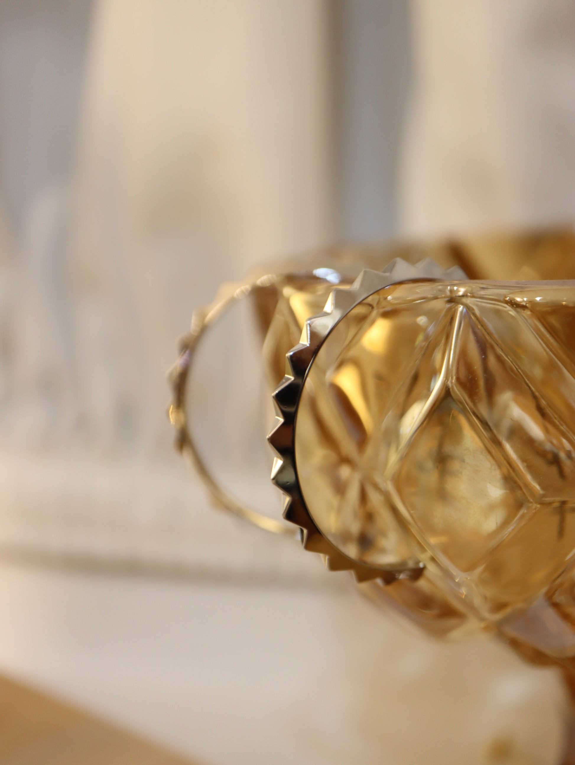 Pyramid-Studded hoop earrings