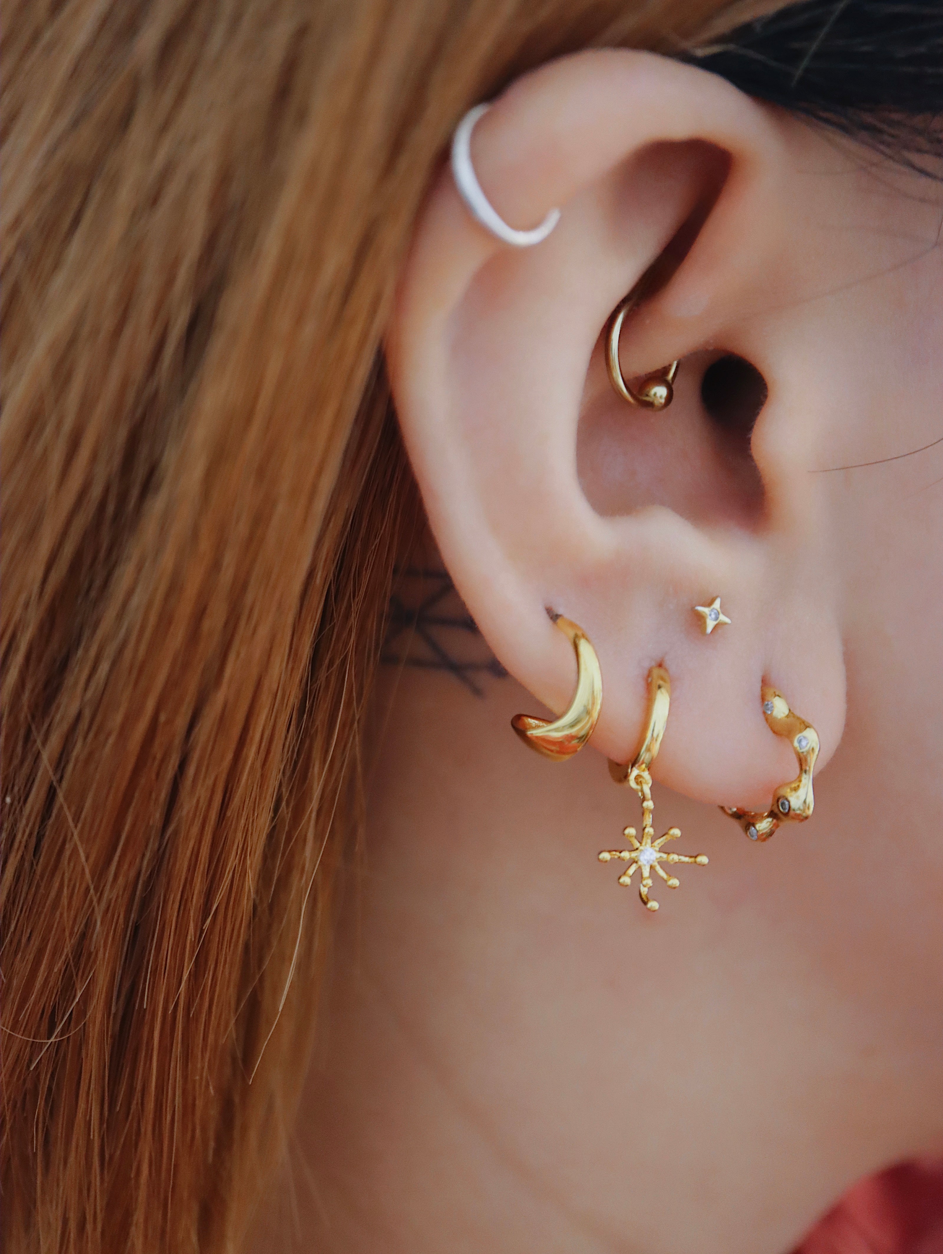 Mini sparkle s925 piercing stud earring (1pc)