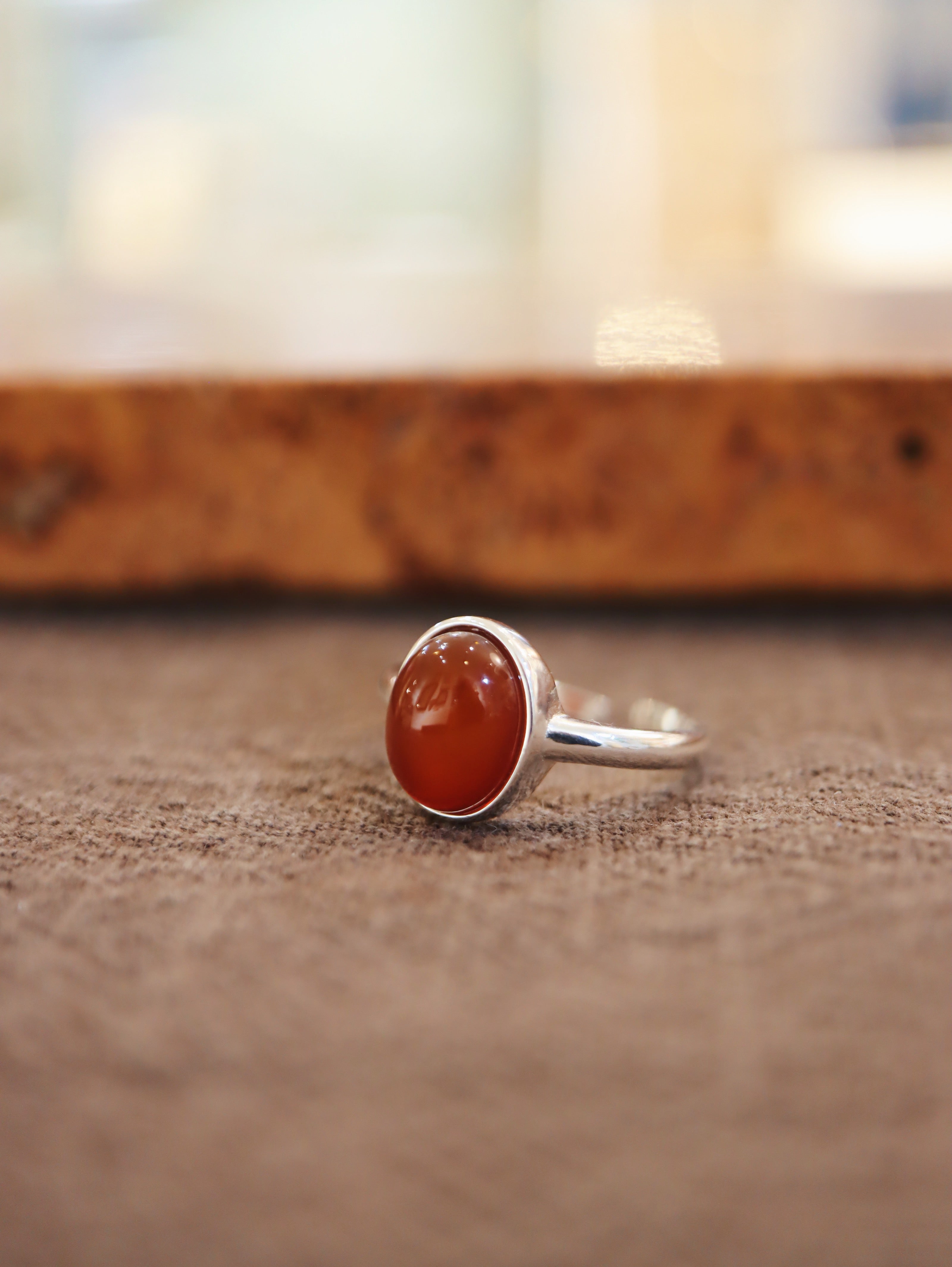 Gemstone 925 Silver open size ring