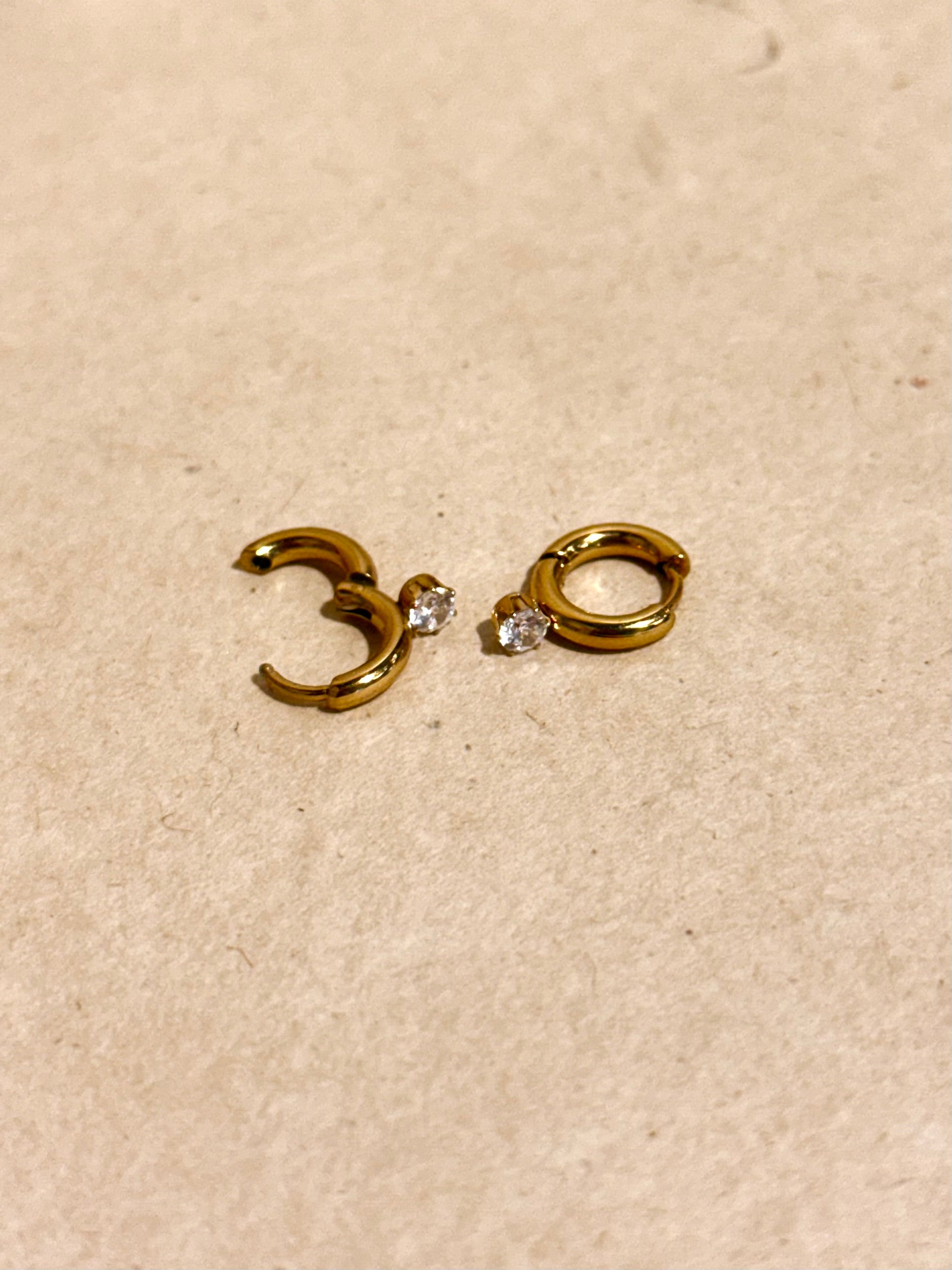Mini Huggies surgical steel earrings