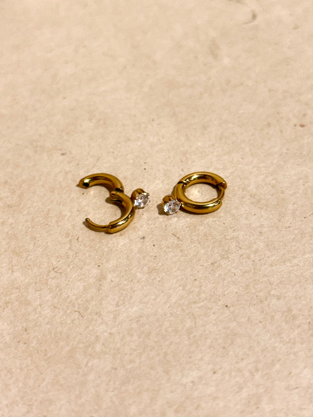 Mini Huggies surgical steel earrings