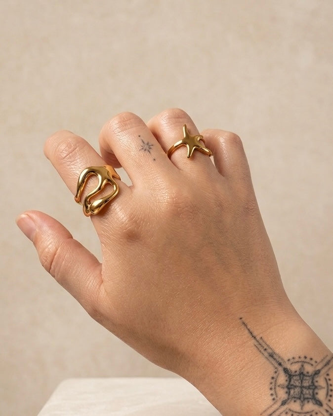 Stainless steel irregular shape ring