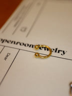 Horseshoe ring barbell surgical steel piercing