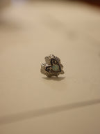 Heart opal stud piercing earring (1pc)