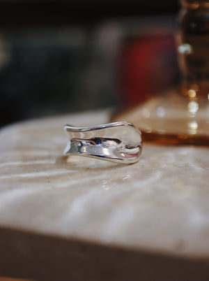 Lune Wave Silver925 Ring (free size)