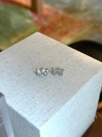 Ribbon heart stainless steel earrings