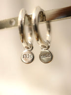 Sky Blue Orbit Huggies 925 silver earrings