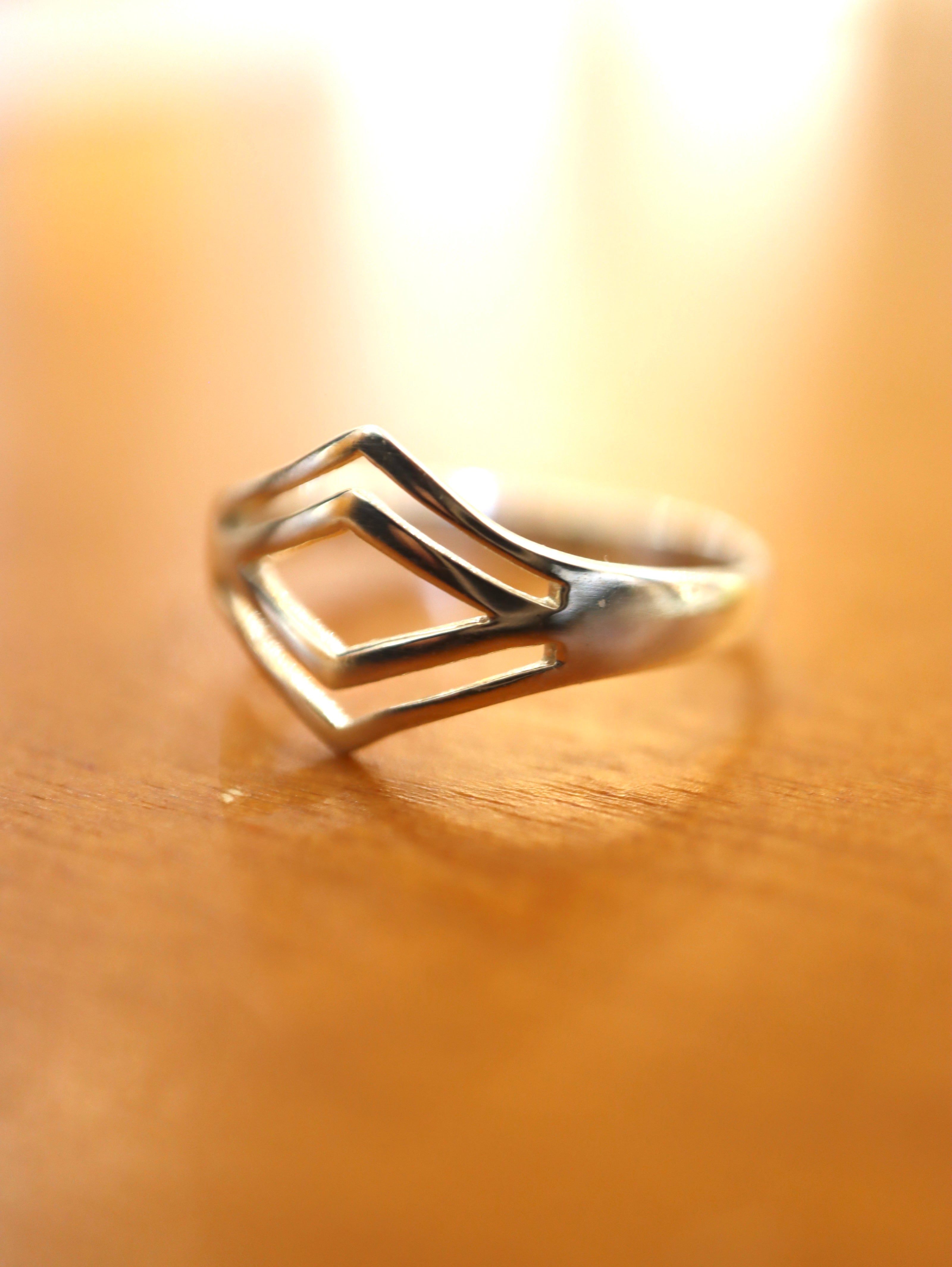 Rhombus 925 silver ring