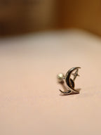 Crescent star surgical steel piercing