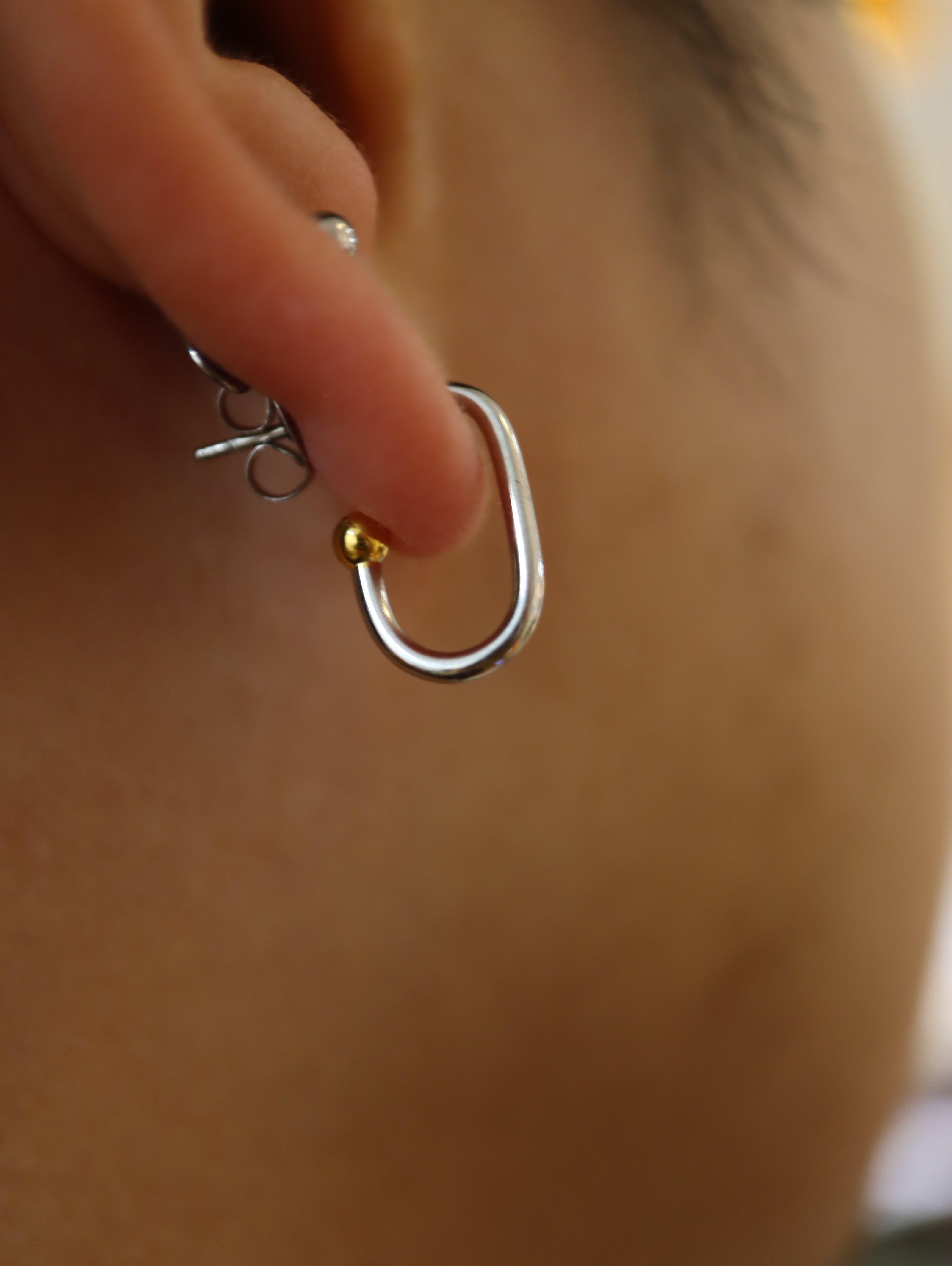 Mix tone earrings