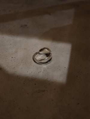 Lune Wave Silver925 Ring (free size)