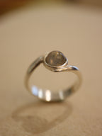 Aura labradorite pinky ring