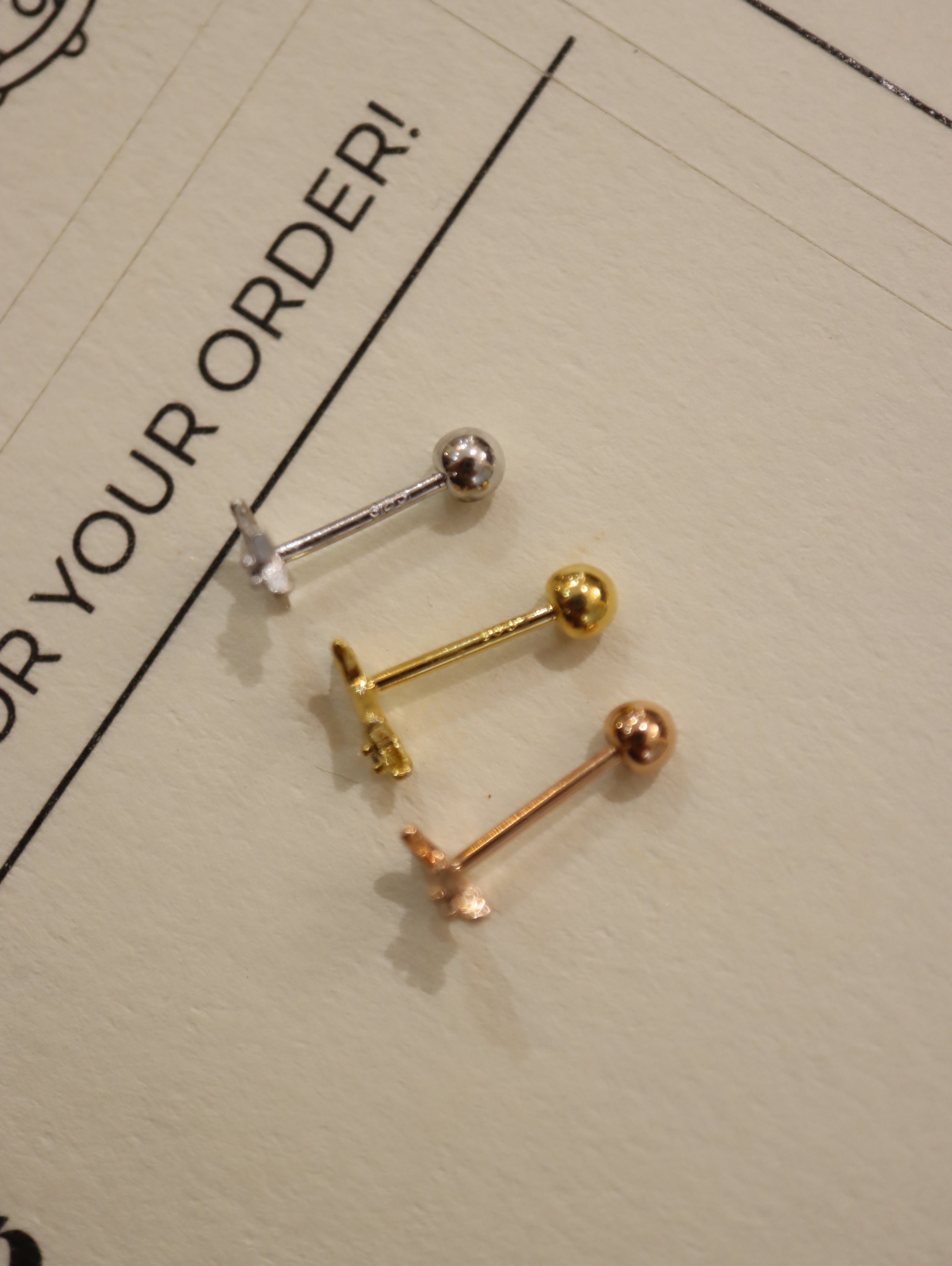 Double star 925 silver piercing stud