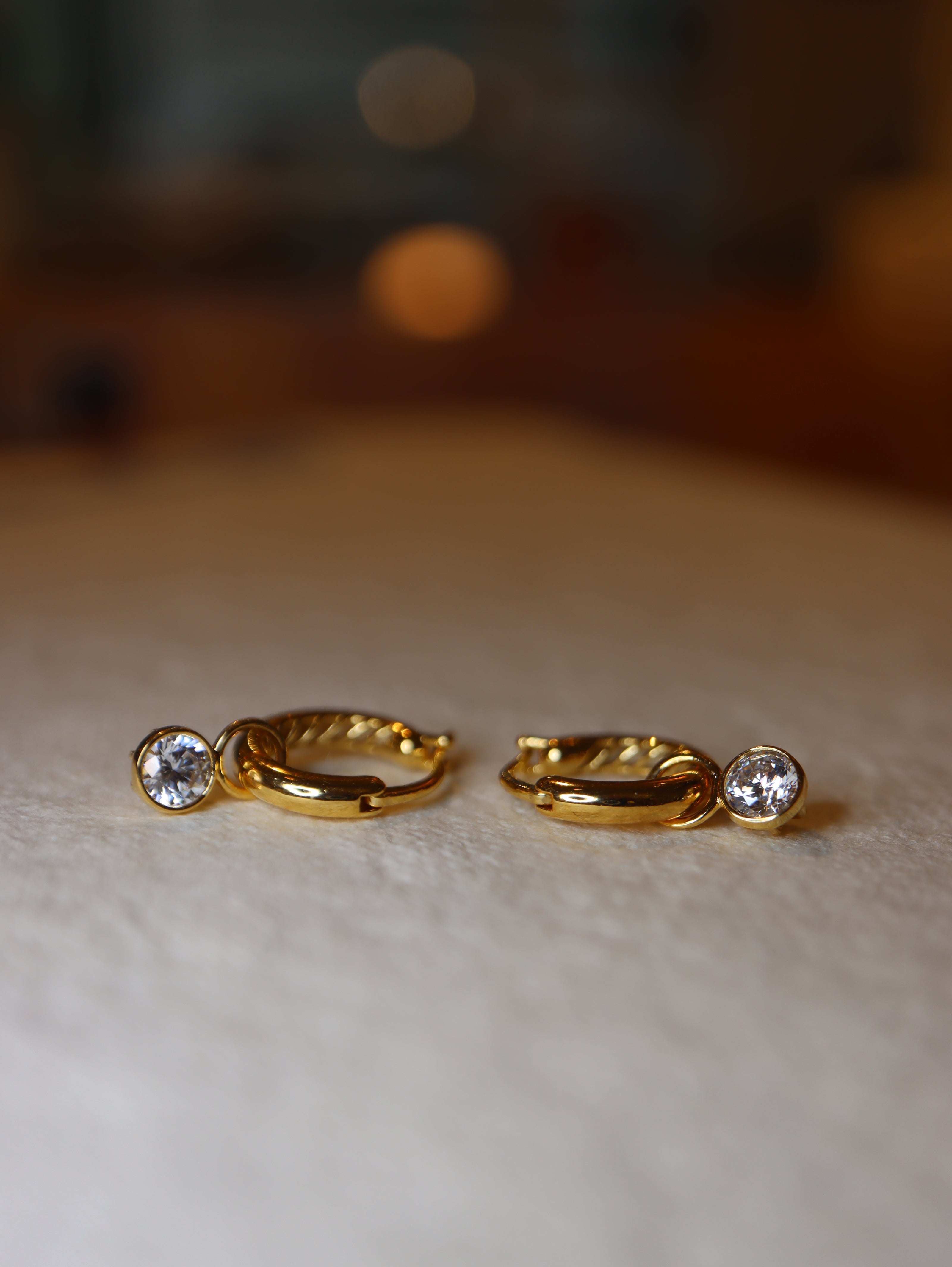 925 silver Premium CZ hoop earrings