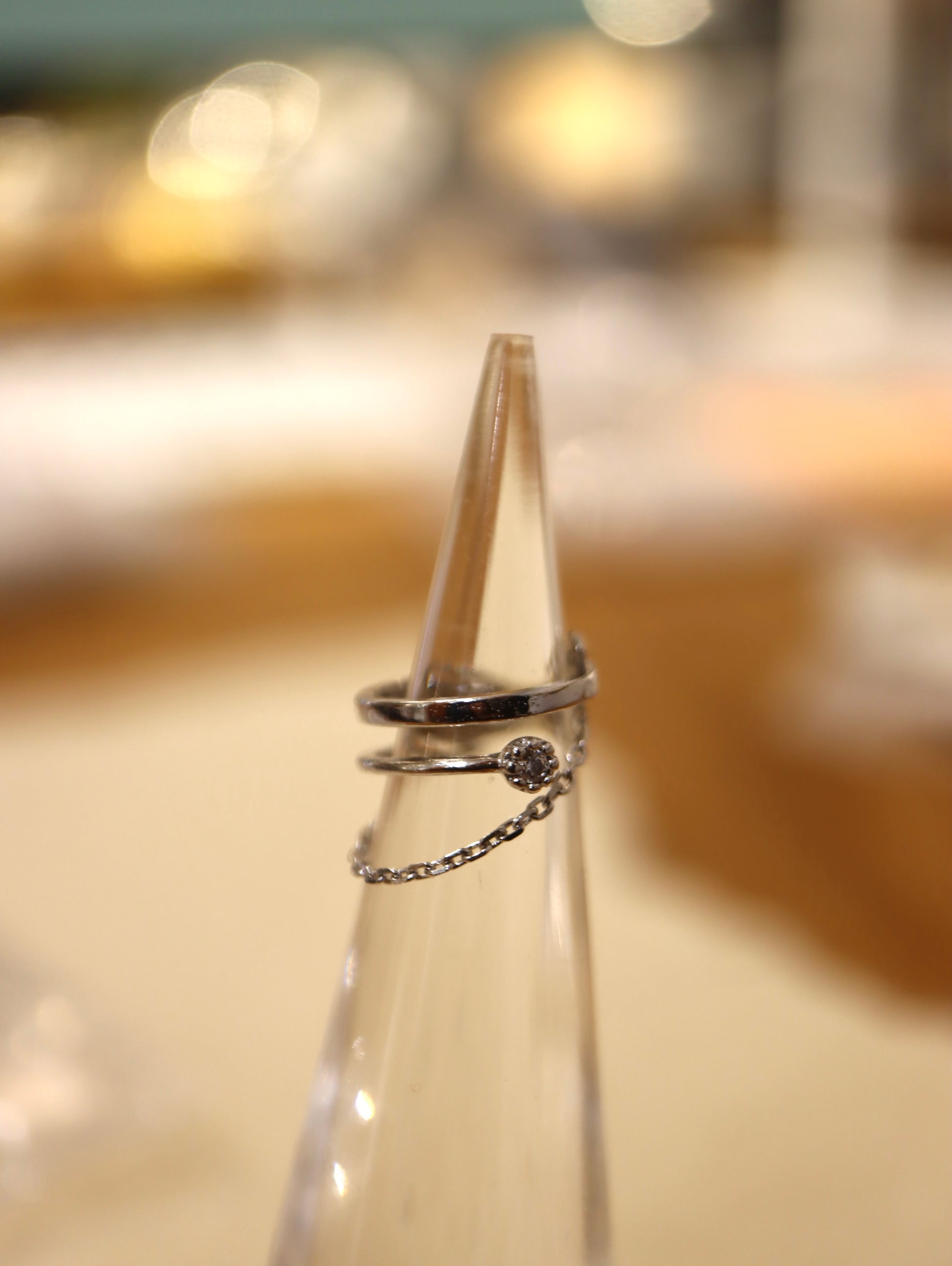 925 silver chain drop Earcuff (1pc)