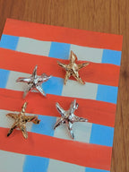 Starfish brass earrings
