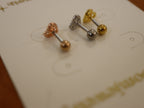 Sparkle in heart surgical steel piercing