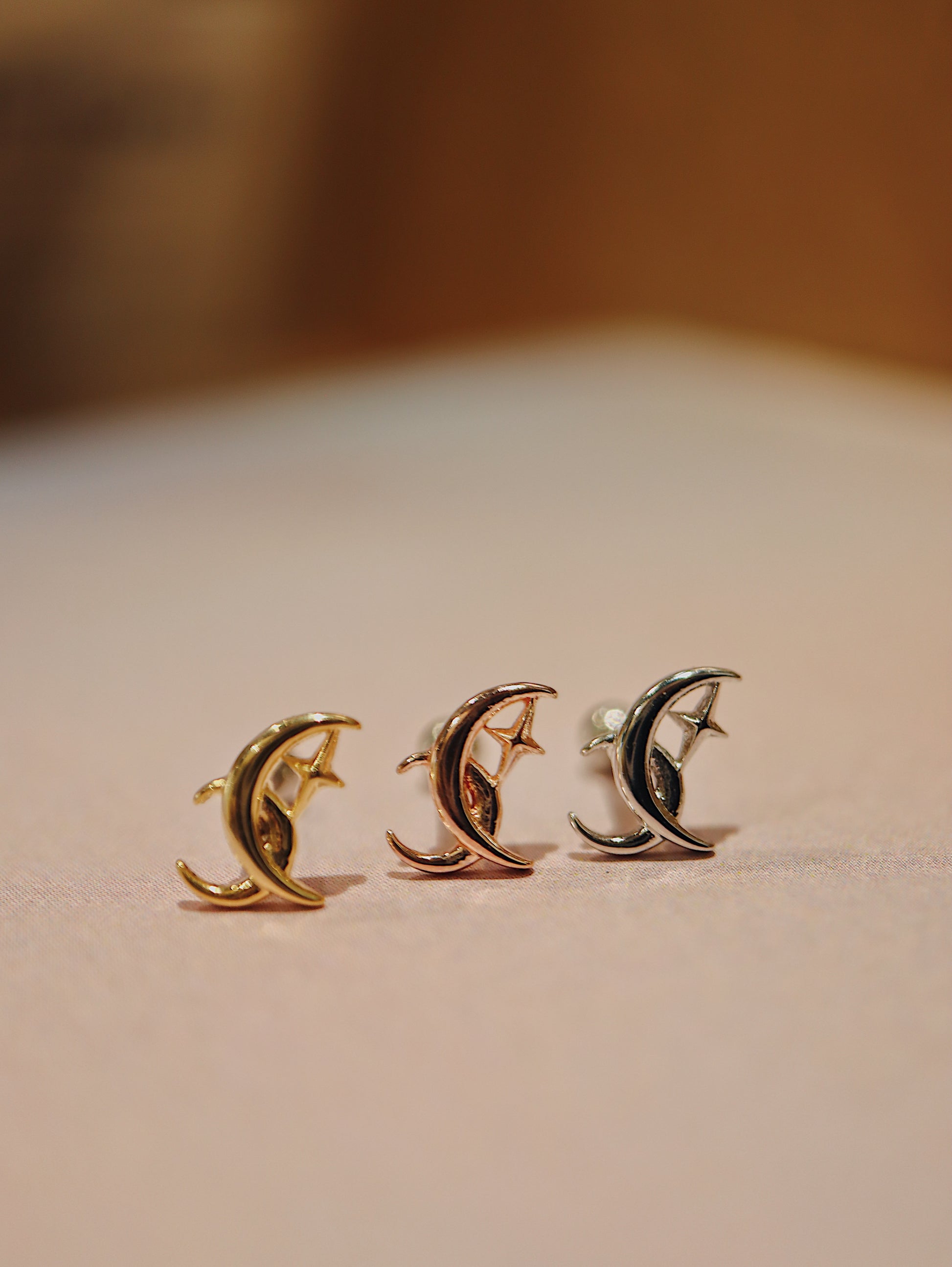 Crescent star surgical steel piercing