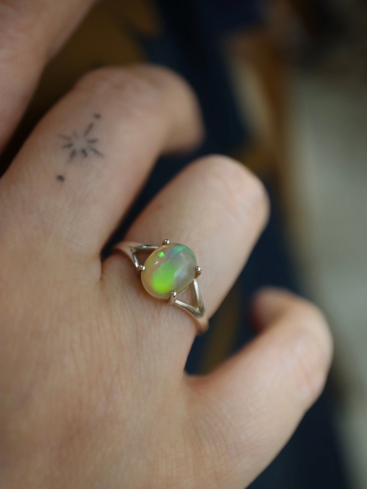 Ethiopian Opal 925 silver ring