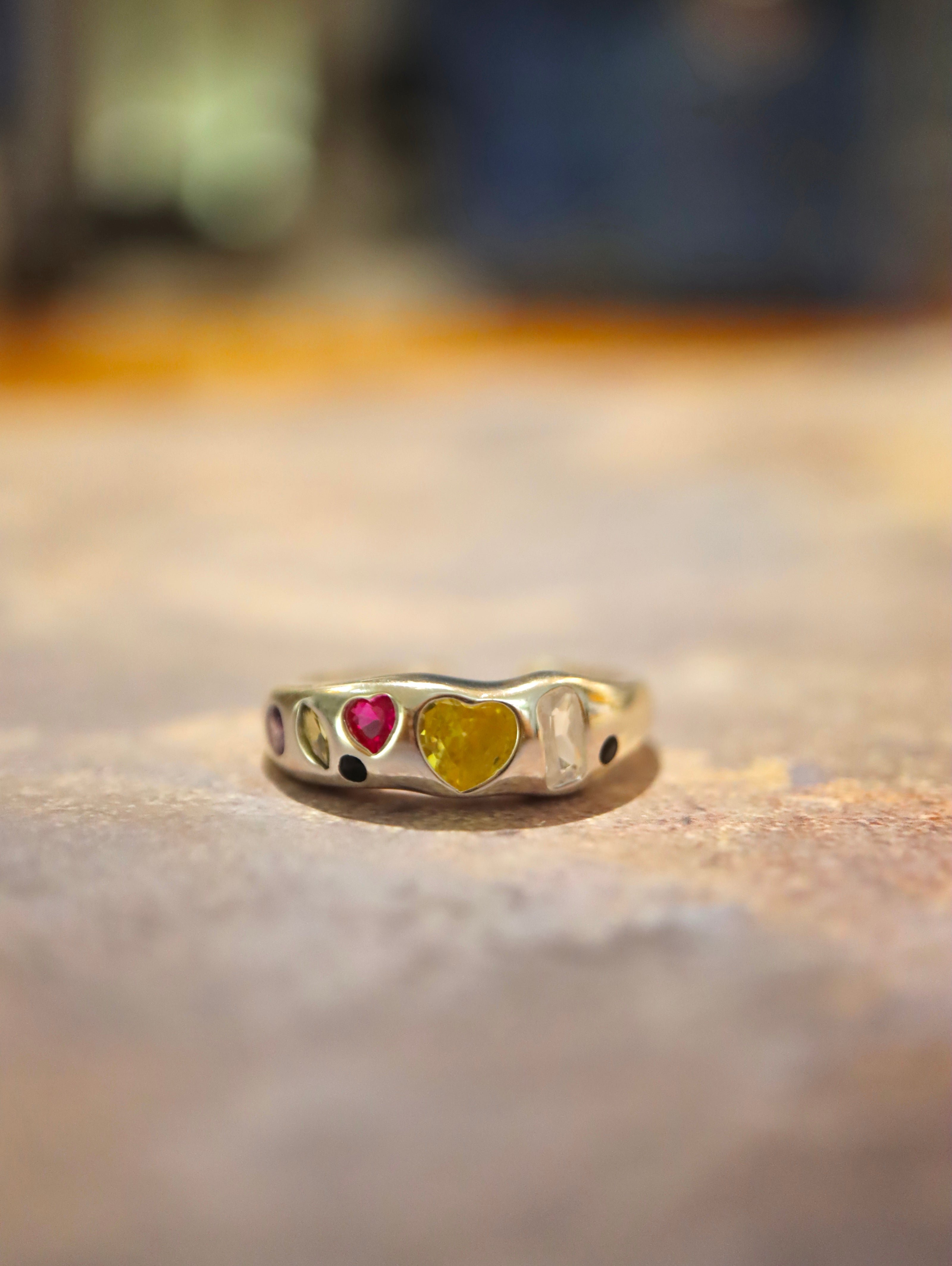Multi-colour 925 Silver Ring
