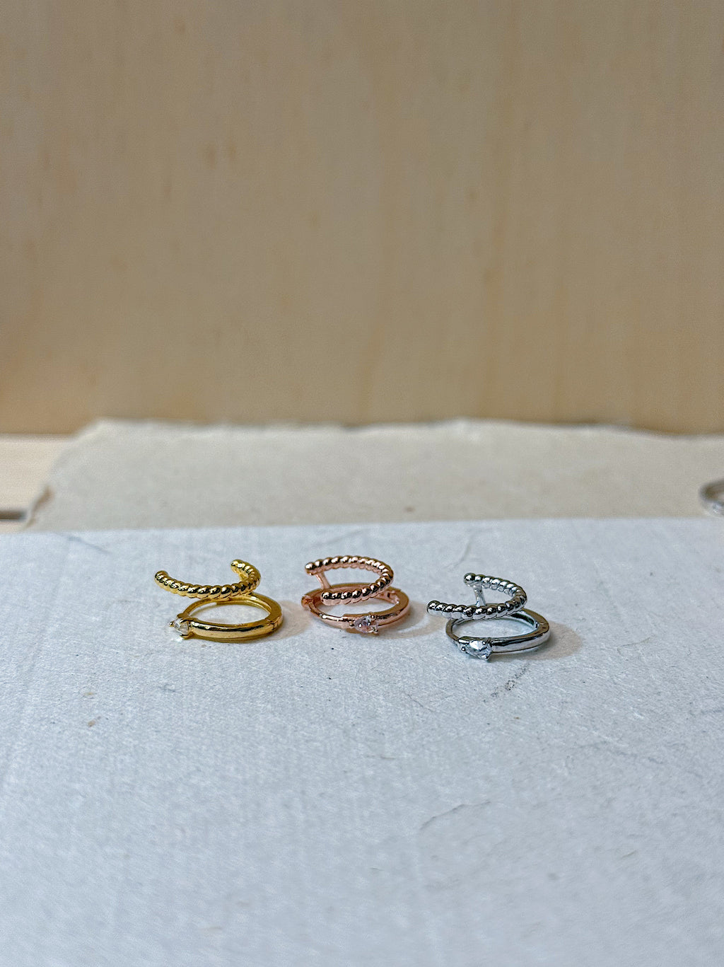 Double loop silver925 earrings