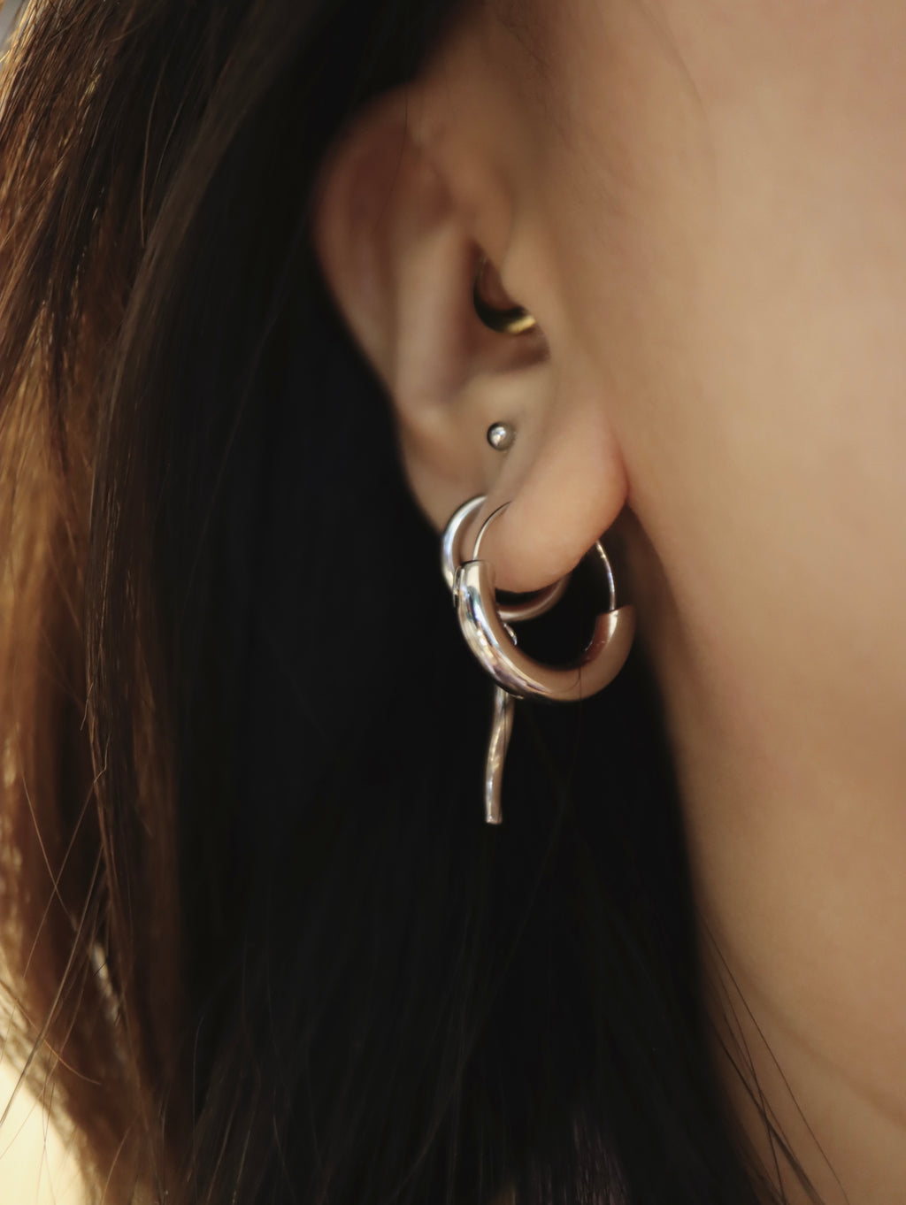 U shape stainless steel earrings