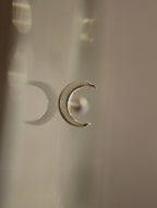 Crescent 925 silver piercing earring