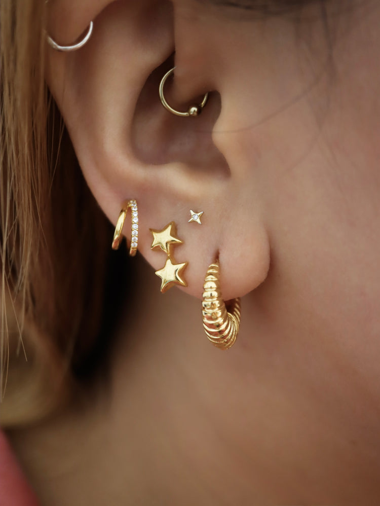 Double star earrings