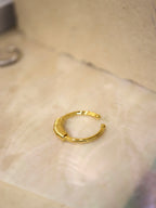 Half braided open size ring