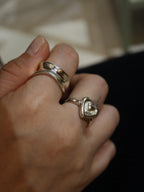 Lune Wave Silver925 Ring (free size)