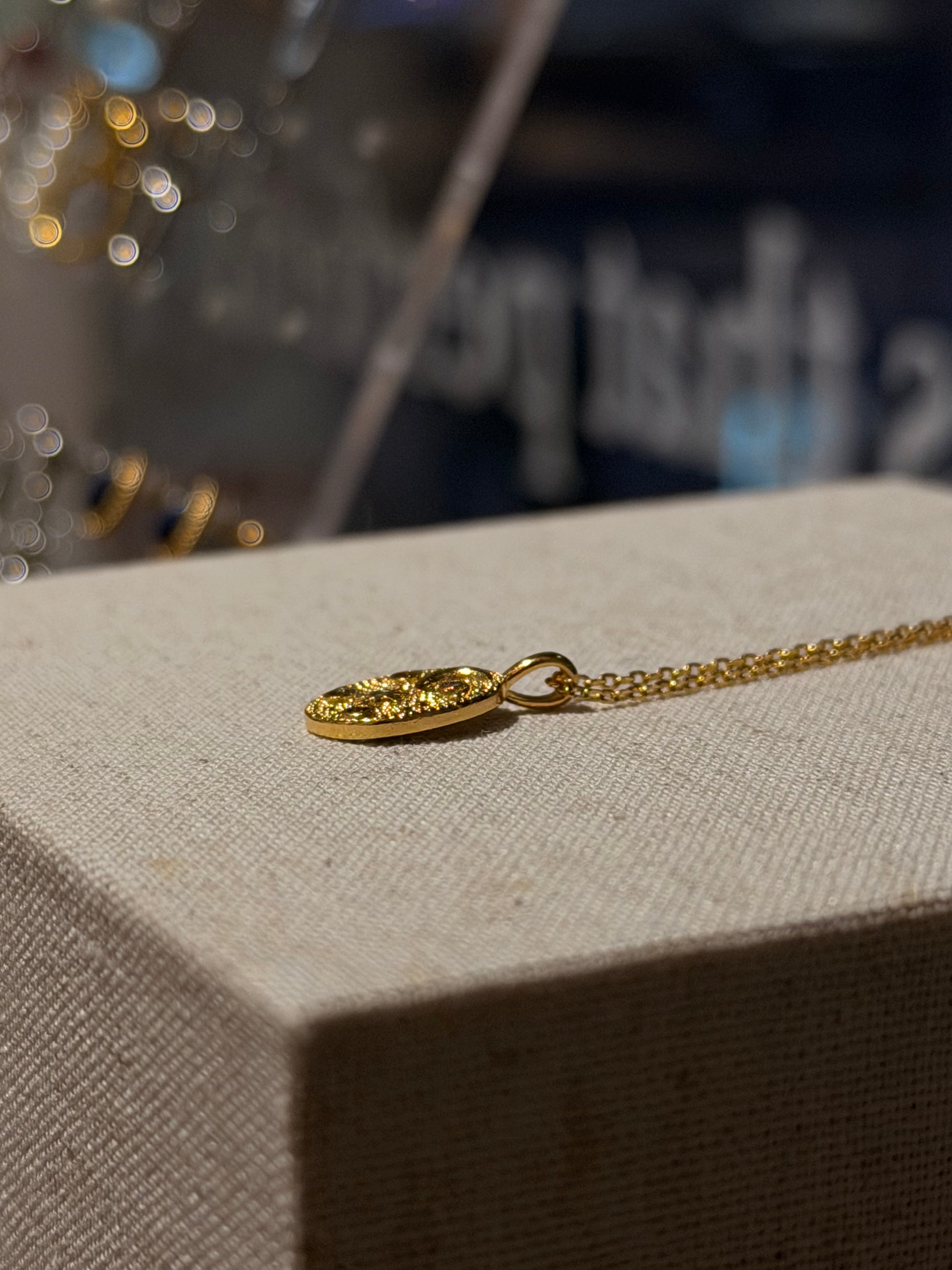 Coin oval necklace