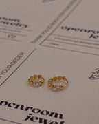 Cz hinged hoop earring piercing