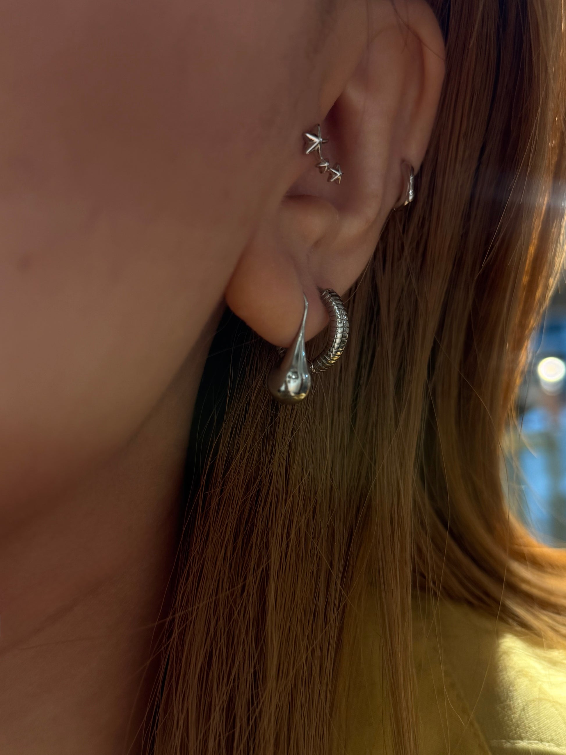 Stainless Steel Teardrop Hook Dangle Earrings