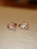 Celestial Ray Heart 925 silver Earrings