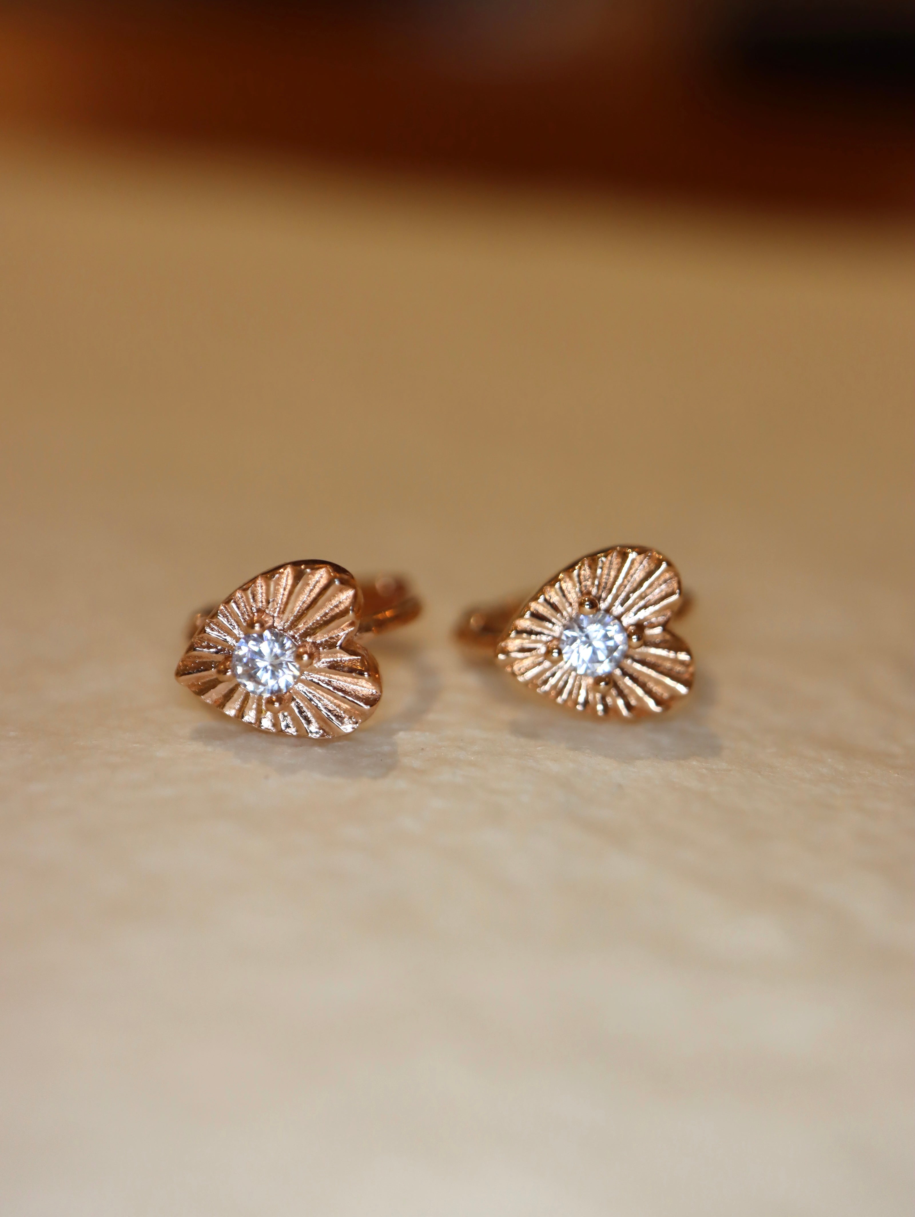 Celestial Ray Heart 925 silver Earrings