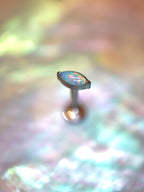 Titanium G23 Opal Marquise flat back earring (1pc)