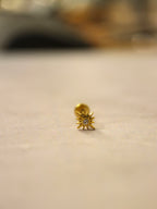 Push-pin Starburst stainless steel flat back earrings