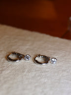 925 silver Premium CZ hoop earrings